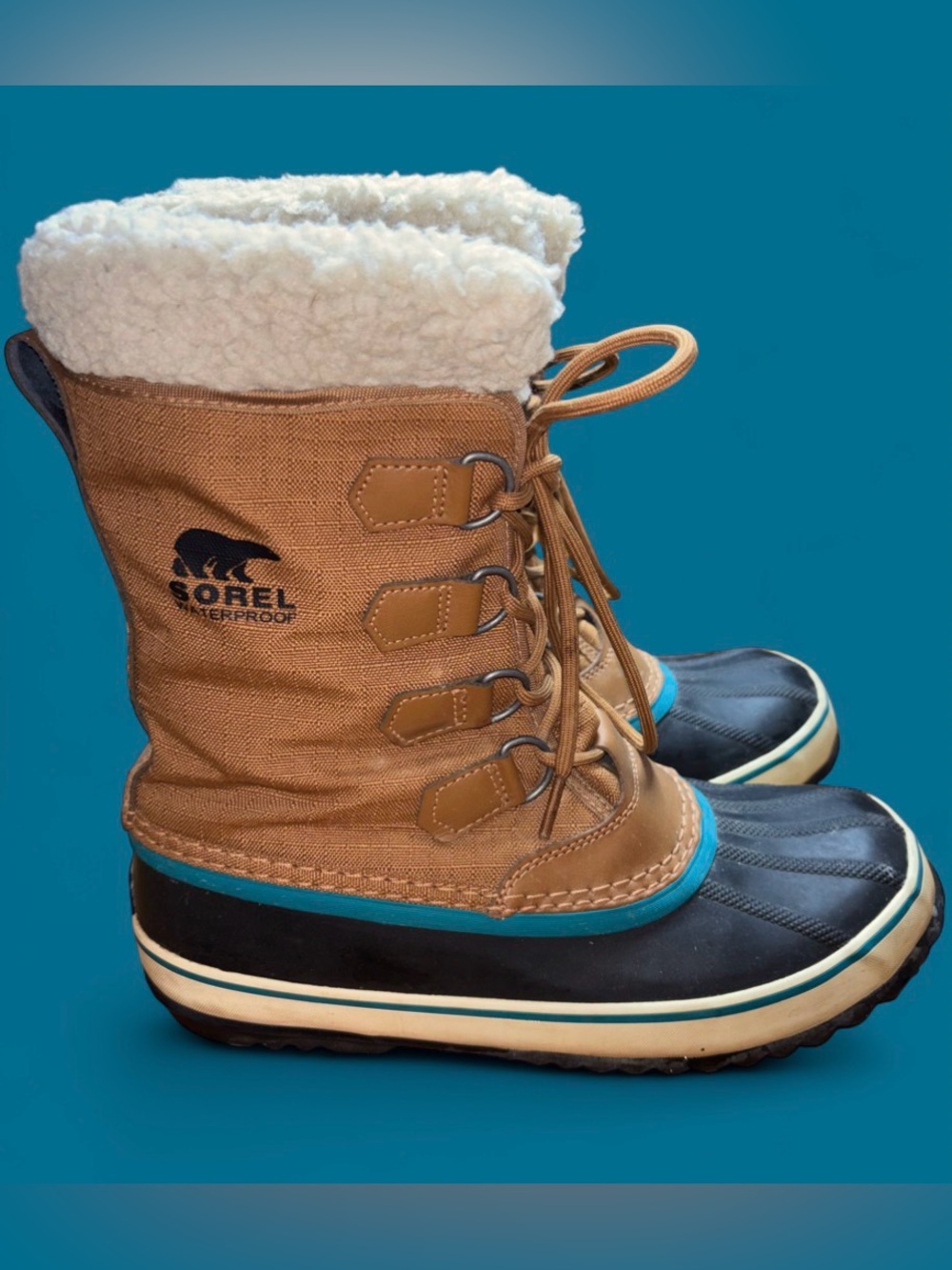 Sorel Winter Carnival Camel Brown Boots, Women's 9 US